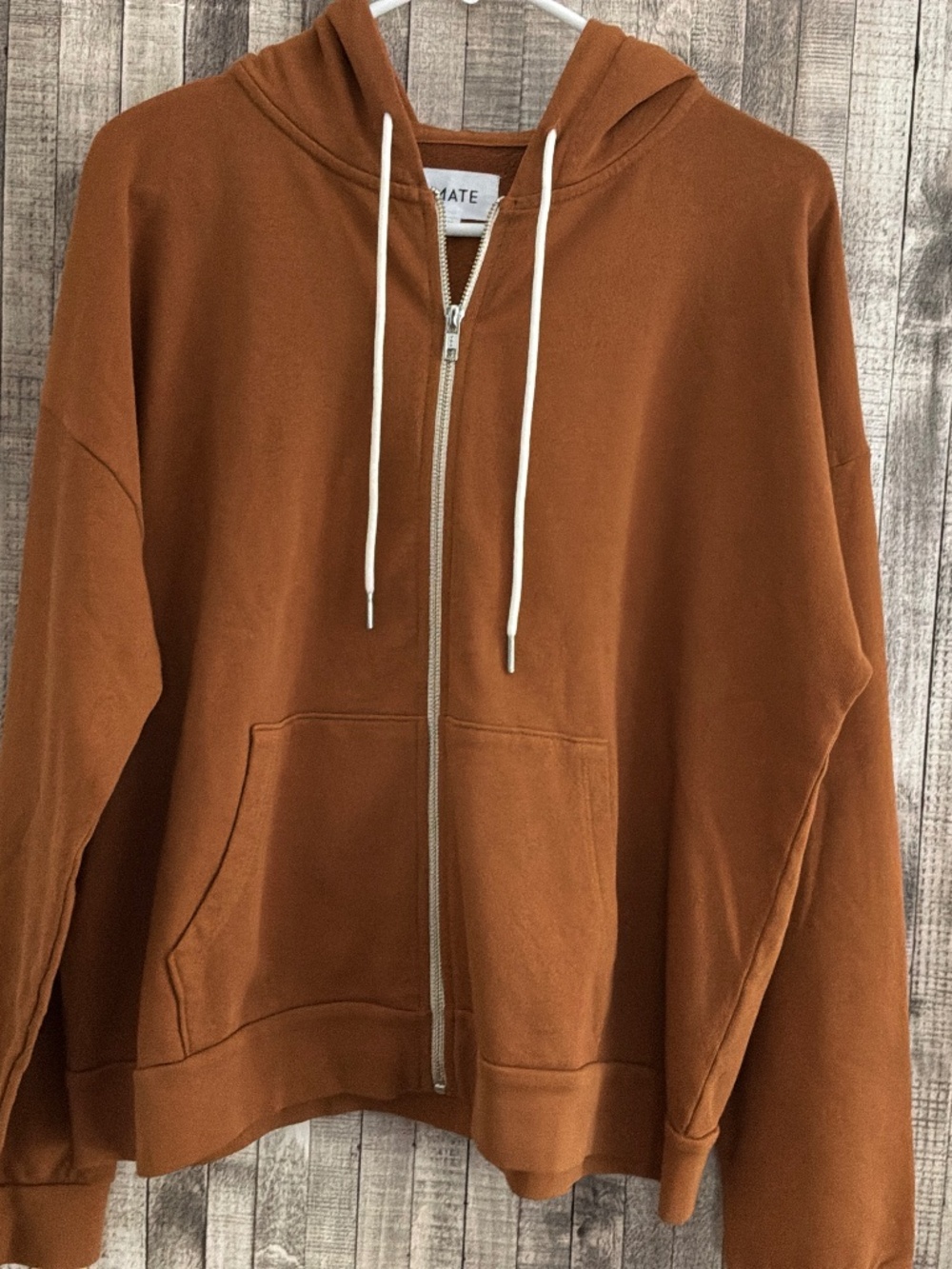 MATE THE LABEL ORGANIC ZIP HOODIE NWOT